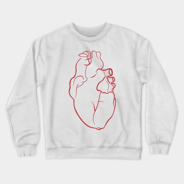 Valentine’s Day anatomical heart Crewneck Sweatshirt by Holailustra